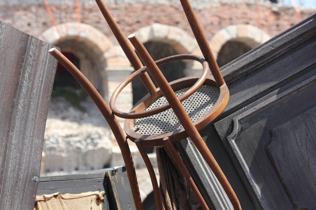 chair, wood, old